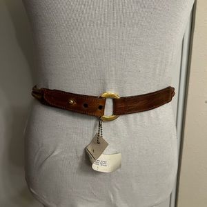 Brave Real Leather Agata Belt, Tobacco-